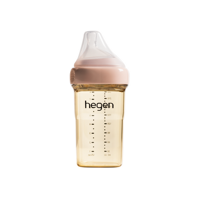 Hegen PPSU Anti-Colic Baby Bottle - 3 to 6 Months - 240ml/8oz - Pink