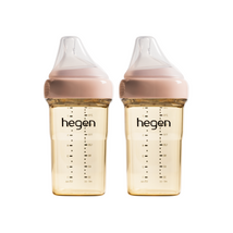 Hegen PPSU Anti-Colic Baby Bottle - 3 to 6 Months - 240ml/8oz - Pink - 2-Pack