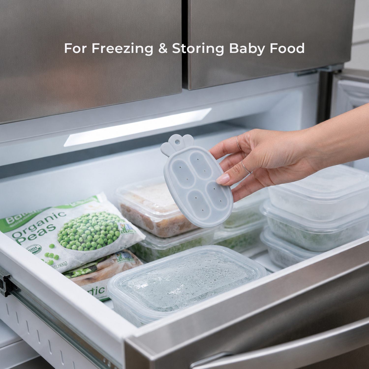 Primo Passi - Silicone Carrot Freezer + Food Feeder + Spoon 2-Pack + Suction Bowl + Suction Plate + Training Cup And Snack Cup - Senior Grey