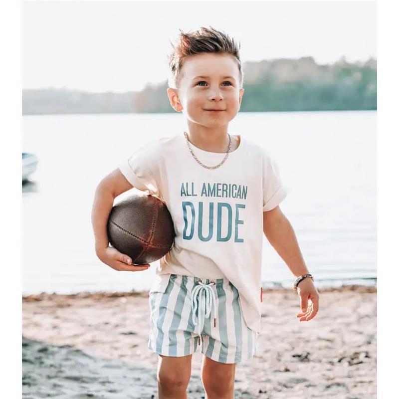 97 Design & Co. - All American Dude Kids T-Shirt, 4Th Of July Image 3