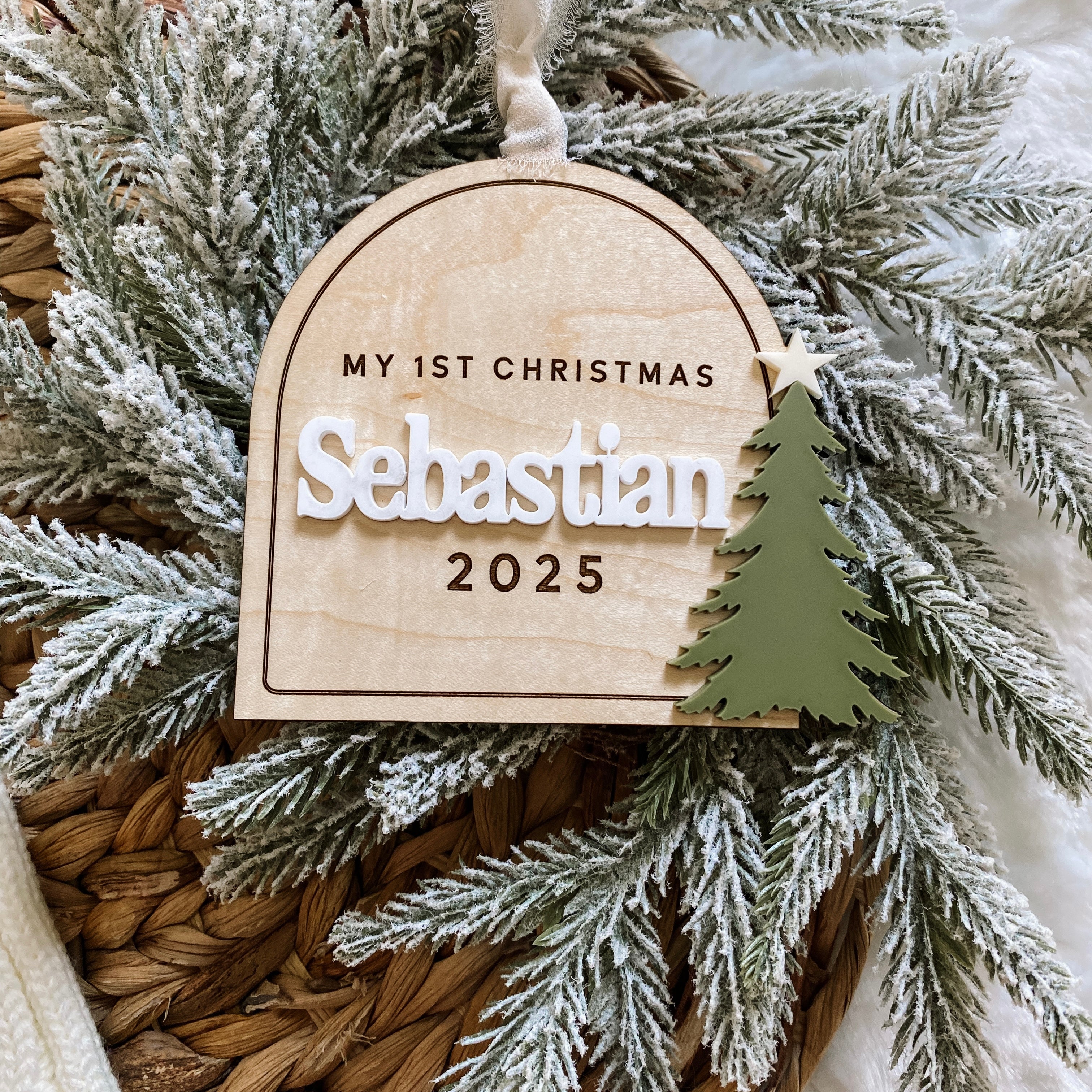 Baby’s 1st Christmas Ornament - Tree with Star