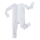 Comfy Gray Zippered Baby Romper