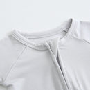 Comfy Gray Zippered Baby Romper