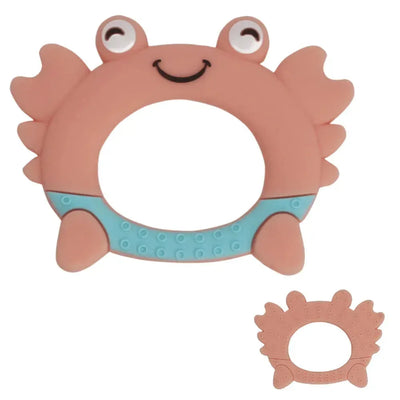 Pink Busy Baby Mat crab silicone teething toy for babies