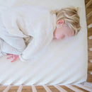Waterproof Cotton Crib Sheet - Pearl