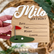 Hello World Birth Stat Sign - Golf