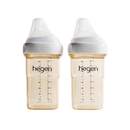 Hegen PPSU Anti-Colic Baby Bottle - 3 to 6 Months - 240ml/8oz - 2-Pack - White