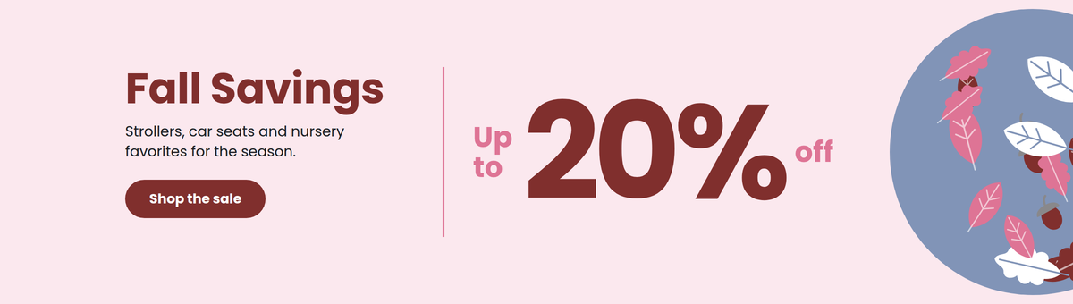 Promotion banner about fall savings
