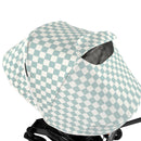 Stroller Canopy in Checkered Surf Spray