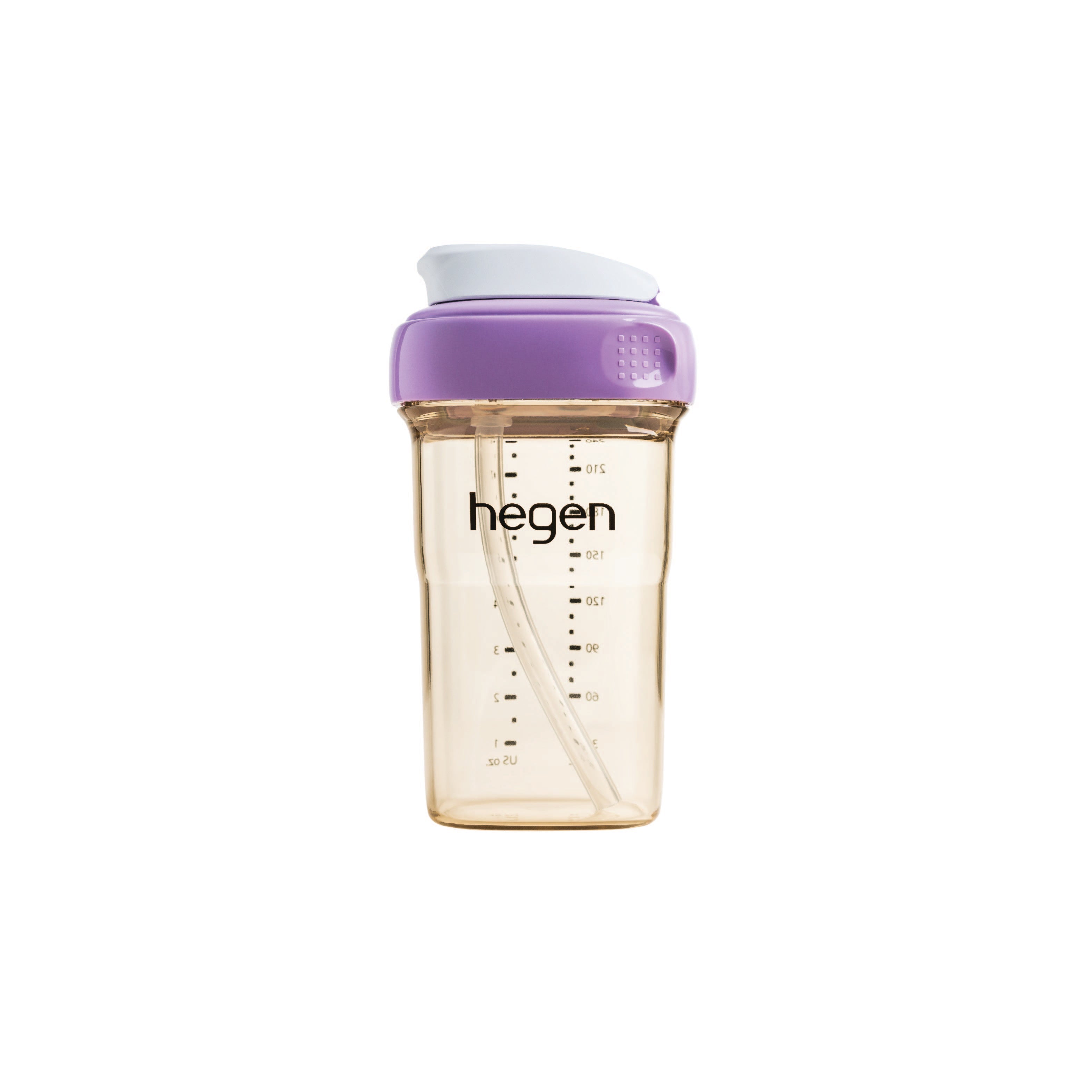Hegen PPSU Straw Cup - 6 Months Plus - 240ml/8oz - Purple