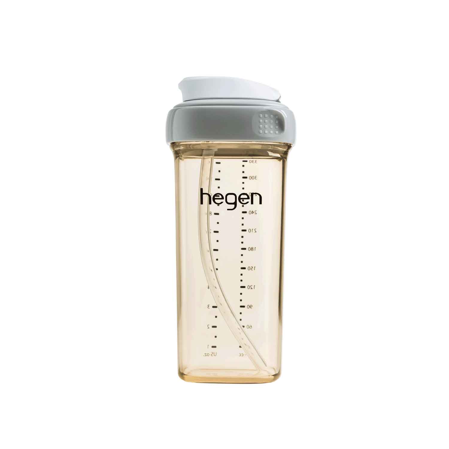 Hegen PPSU Straw Cup - 9 Months Plus - 330ml/11oz - Grey