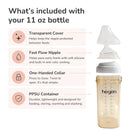 Hegen PPSU Anti-Colic Baby Bottle - 6 Months Plus - 330ml/11oz - Pink - 2-Pack