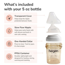 Hegen PPSU Anti-Colic Baby Bottle - 1 to 3 Months 150ml/5oz - Blue - 2-Pack