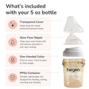 Hegen PPSU Anti-Colic Baby Bottle - 1 to 3 Months 150ml/5oz - Purple - 2-Pack