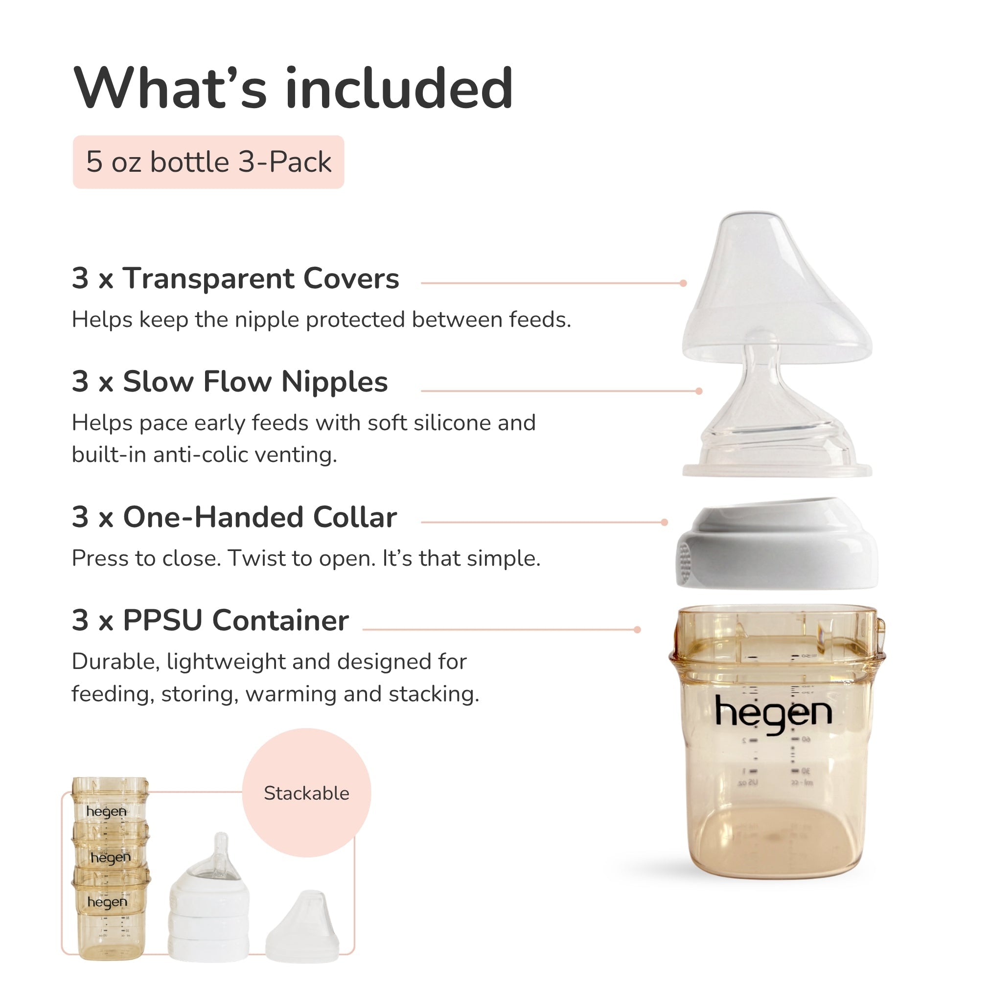 5oz Baby Bottle 3-Pack