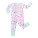 Tiny Blooms Ruffled Zippered Baby Romper
