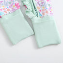 Tiny Blooms Ruffled Zippered Baby Romper