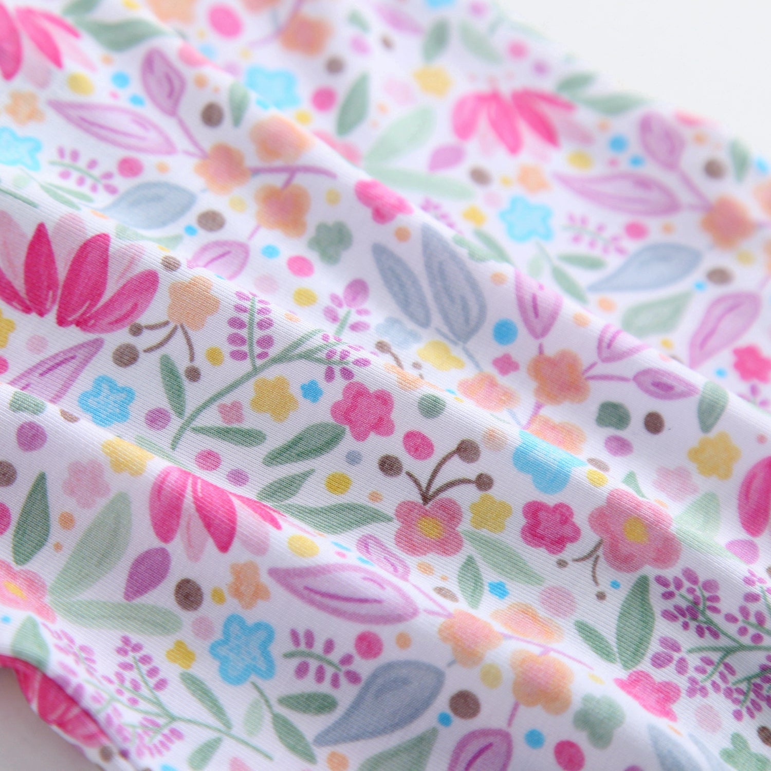 Tiny Blooms Ruffled Zippered Baby Romper