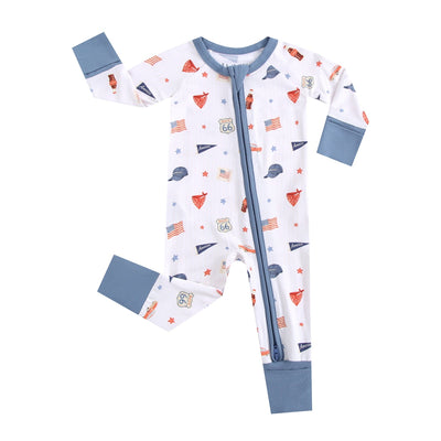 Route 66 Zippered Baby Romper
