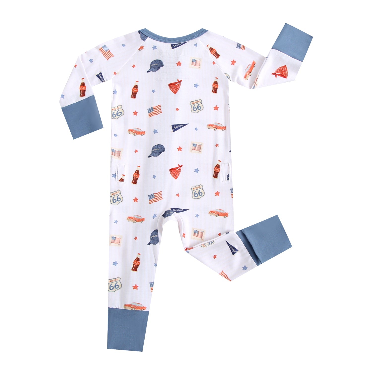 Route 66 Zippered Baby Romper