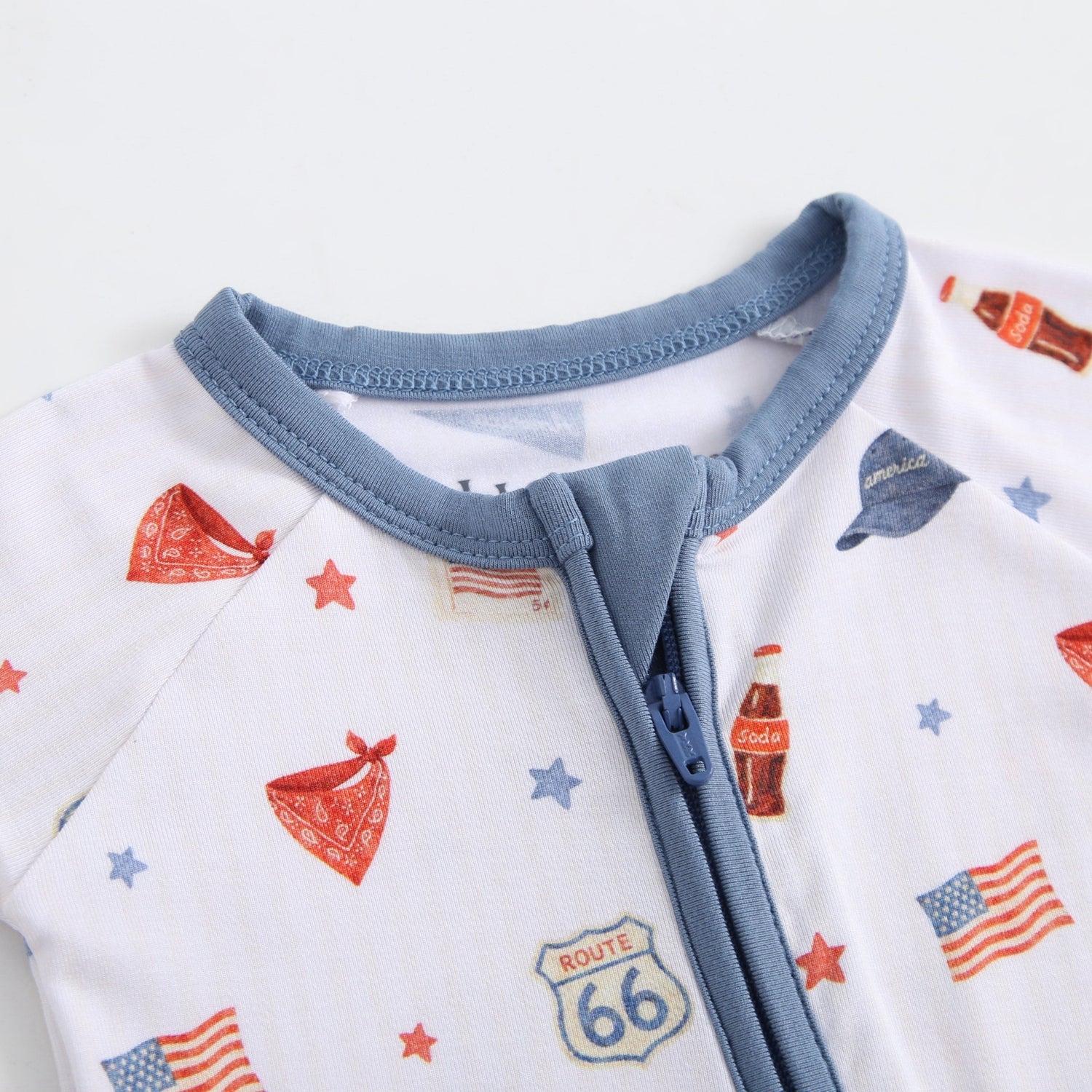 Route 66 Zippered Baby Romper