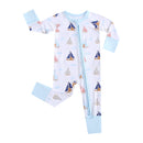 Ruff Waves Zippered Baby Romper