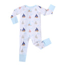 Ruff Waves Zippered Baby Romper