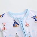 Ruff Waves Zippered Baby Romper