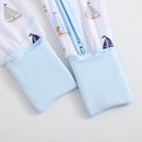 Ruff Waves Zippered Baby Romper