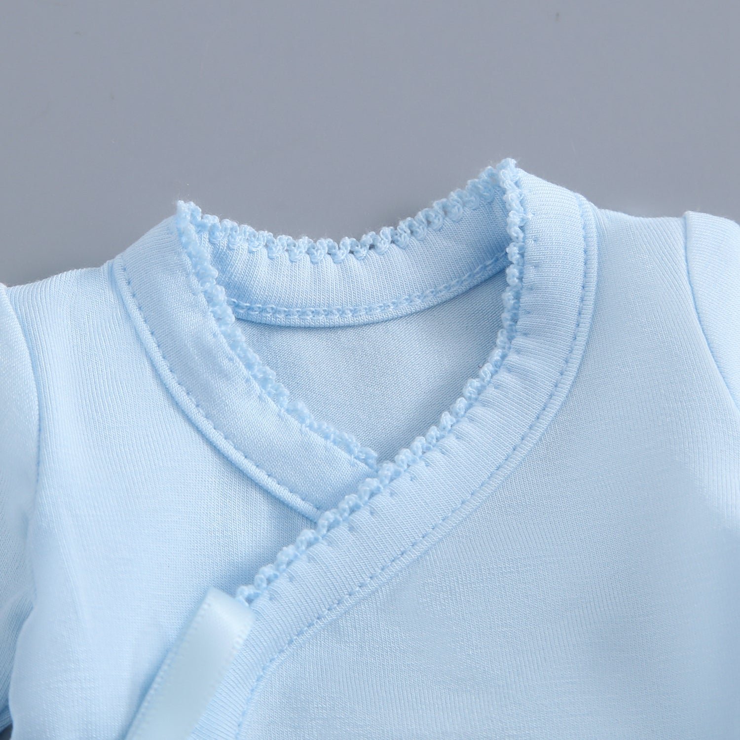 Light Blue Bereavement Gown & Hat Set