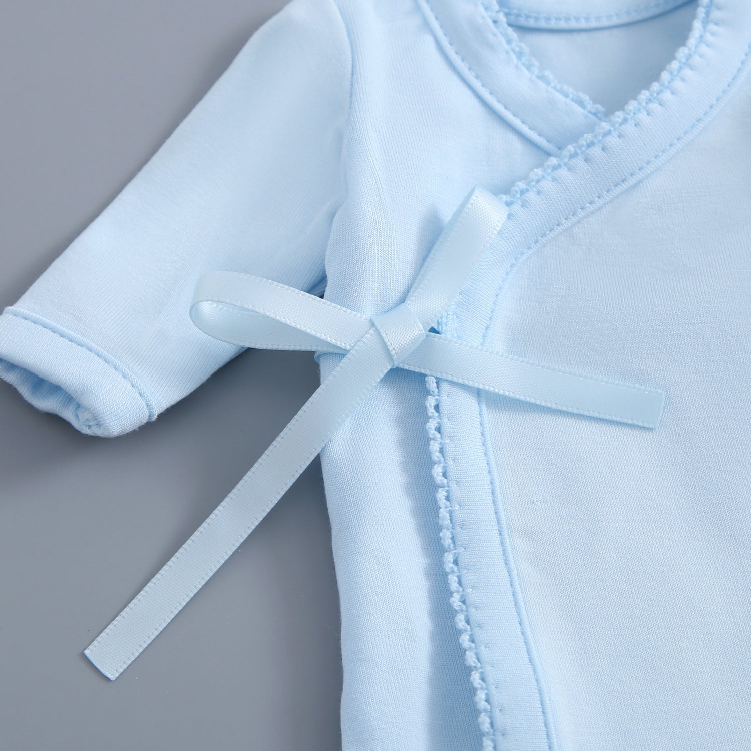 Light Blue Bereavement Gown & Hat Set