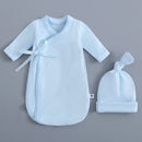 Light Blue Bereavement Gown & Hat Set