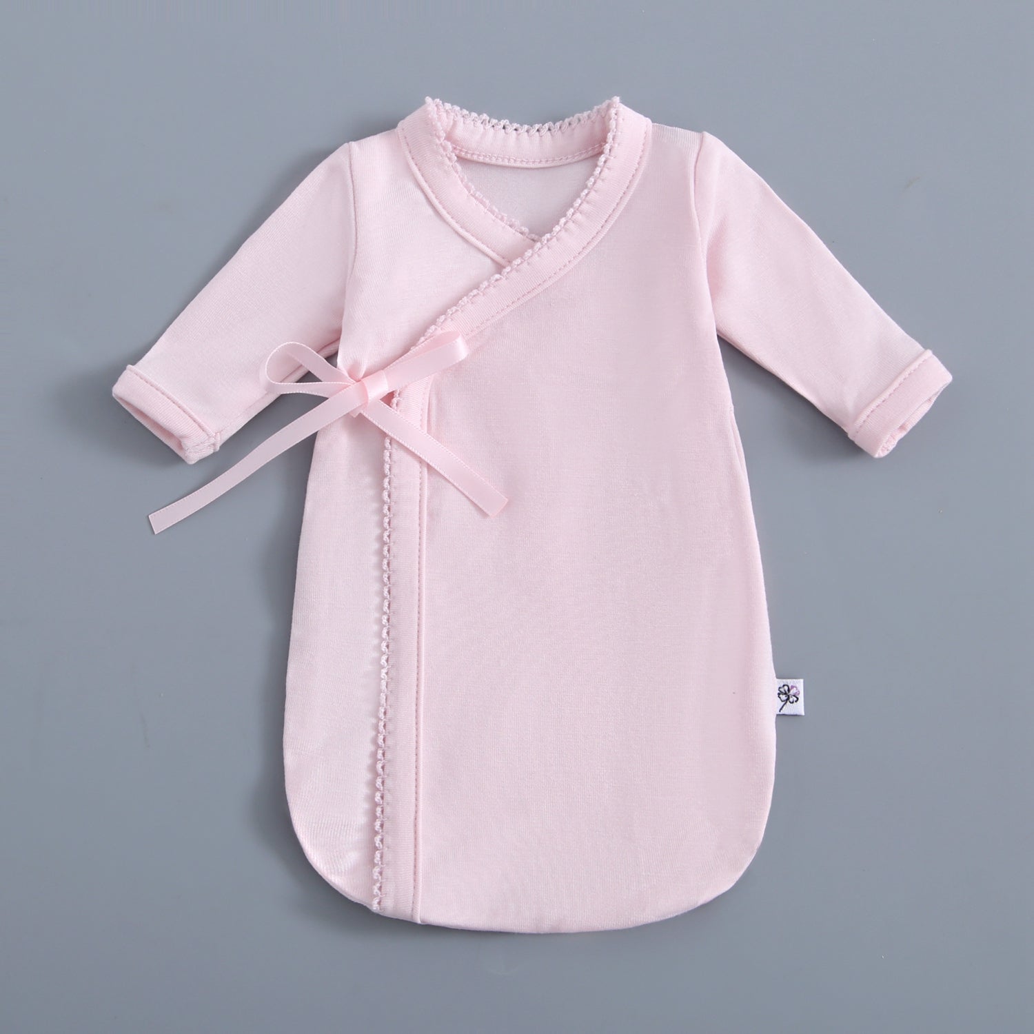 Light Pink Bereavement Gown & Hat Set