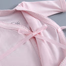 Light Pink Bereavement Gown & Hat Set