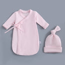 Light Pink Bereavement Gown & Hat Set