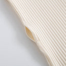 Oatmeal Ribbed Zippered Baby Romper