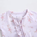 Bunny Tutu Ruffled Zippered Baby Romper
