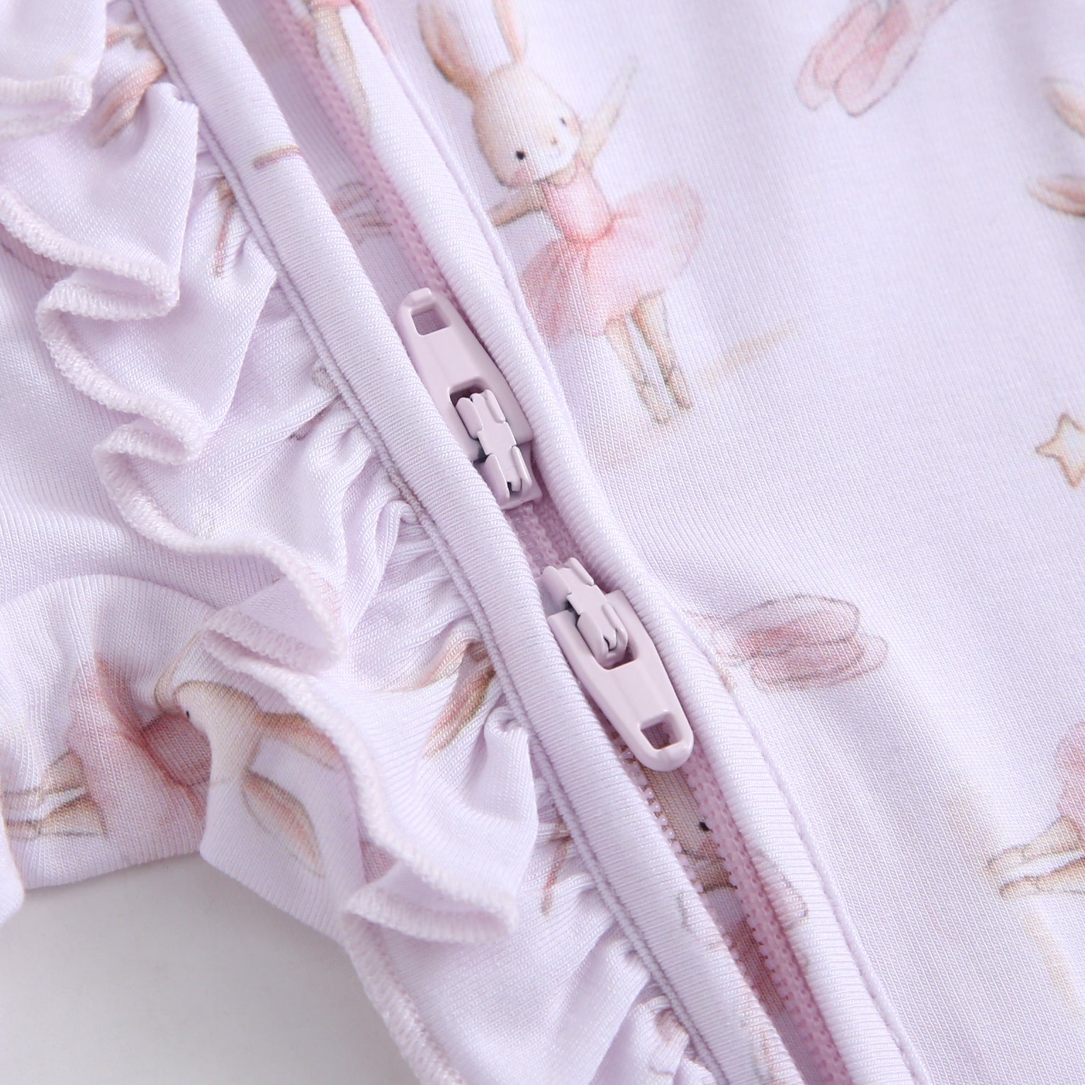 Bunny Tutu Ruffled Zippered Baby Romper