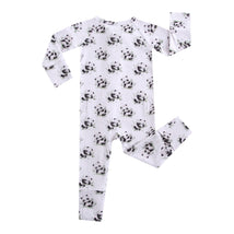 Lucky Panda Zippered Baby Romper