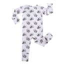 Lucky Panda Zippered Baby Romper