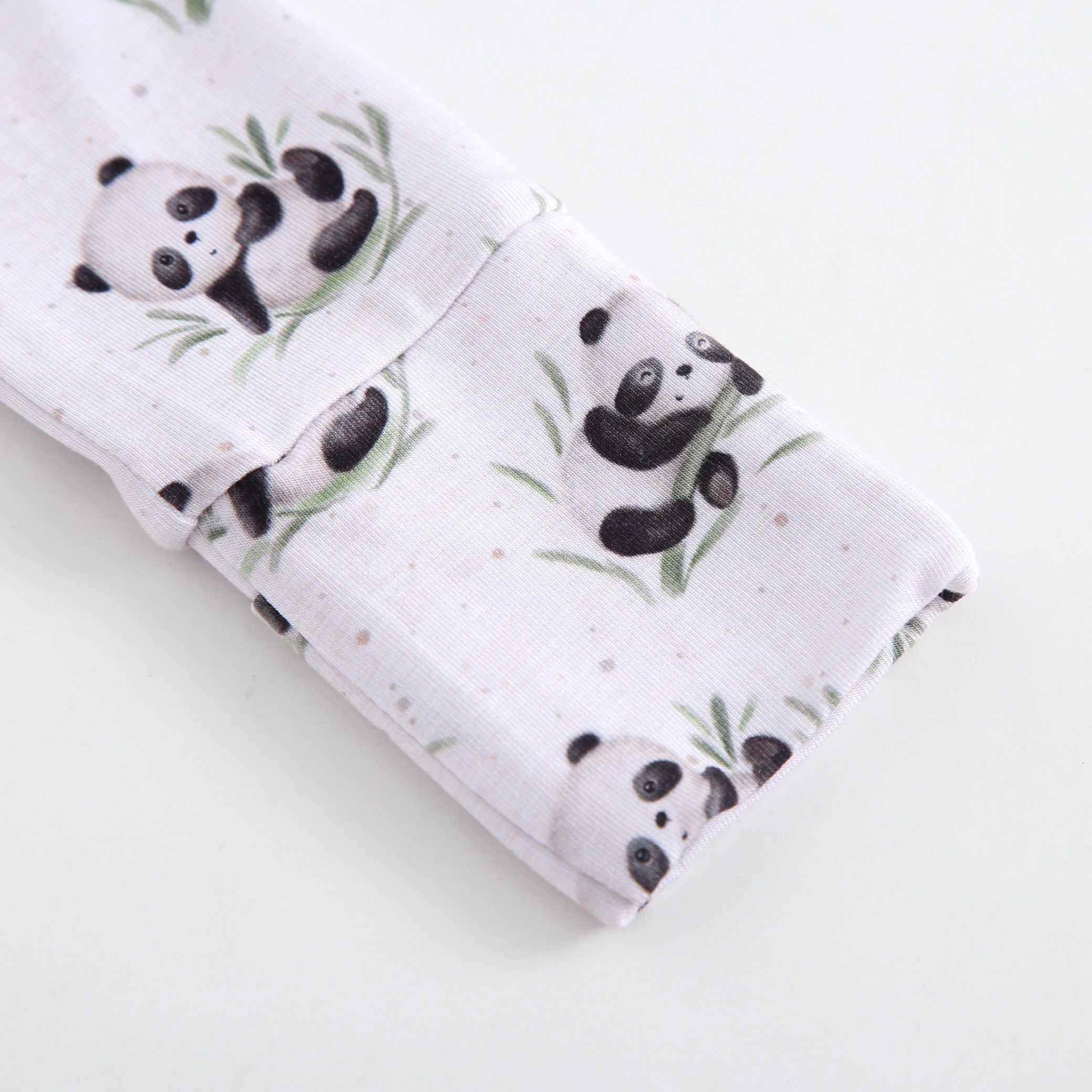Lucky Panda Zippered Baby Romper