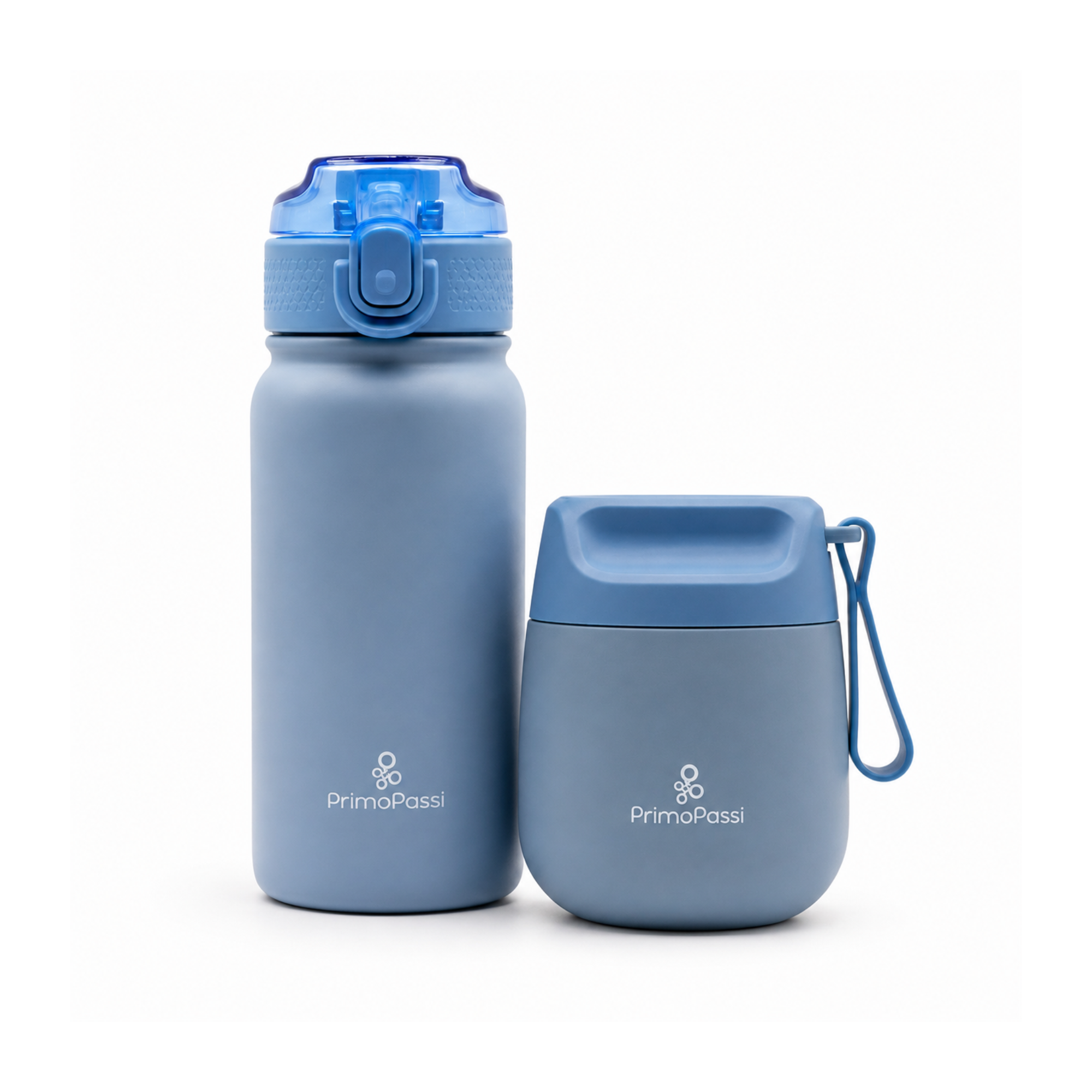 Primo Passi Insulated Bottle + Insulated Food Jar - Dusty Blue