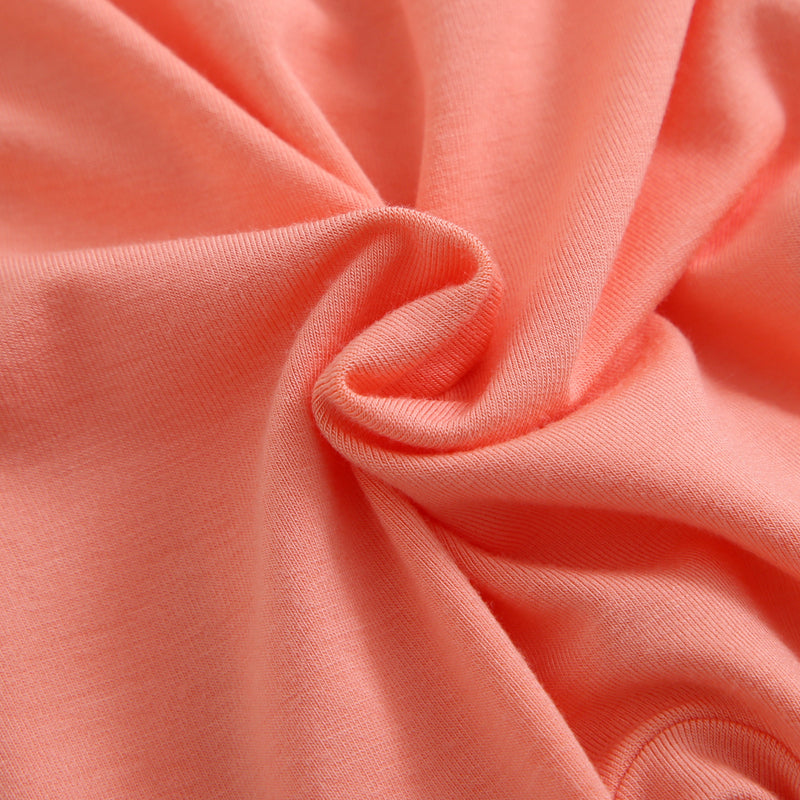 Joyful Coral Zippered Baby Romper