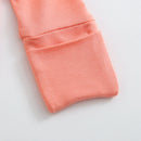 Joyful Coral Zippered Baby Romper