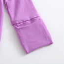 Luxie Lavender Ruffled Zipper Baby Romper