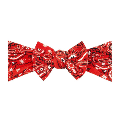 Baby Bling Bows red bandana printed knot headband
