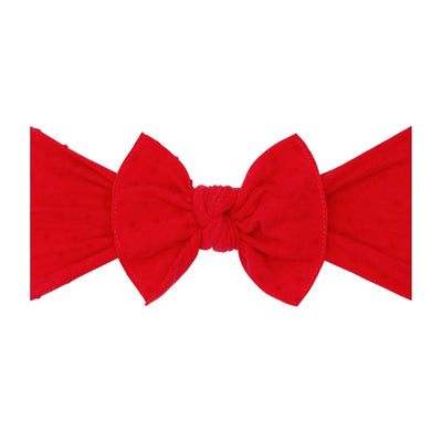 Baby Bling Bows red dot patterned shabby knot headband