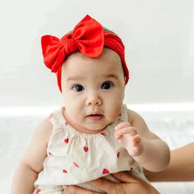 PATTERNED SHABBY KNOT: cherry / red dot