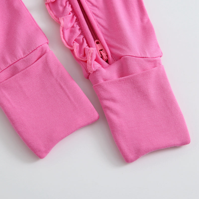 Perfectly Pink Zipper Baby Romper