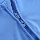 Pure Blue Zippered Baby Romper